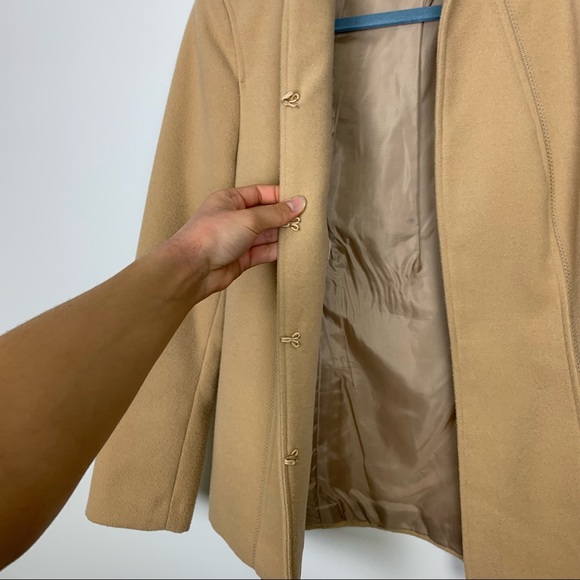 Chico's Camel Fleece Structured Open Front Hook Closure Blazer - Picture 11 of 14